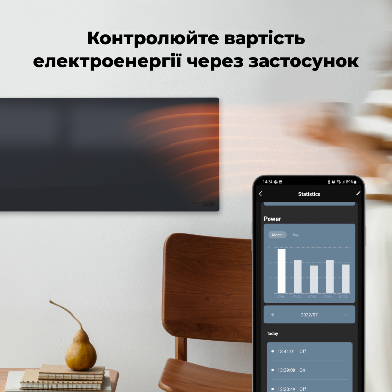 Обогреватель AENO Eco Smart GH4S LED Black (AGH0004S)