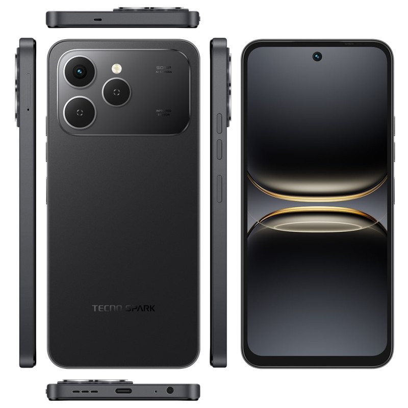 Смартфон Tecno Spark 40 (KM5n) 8/256GB Ink Black (4894947091551)