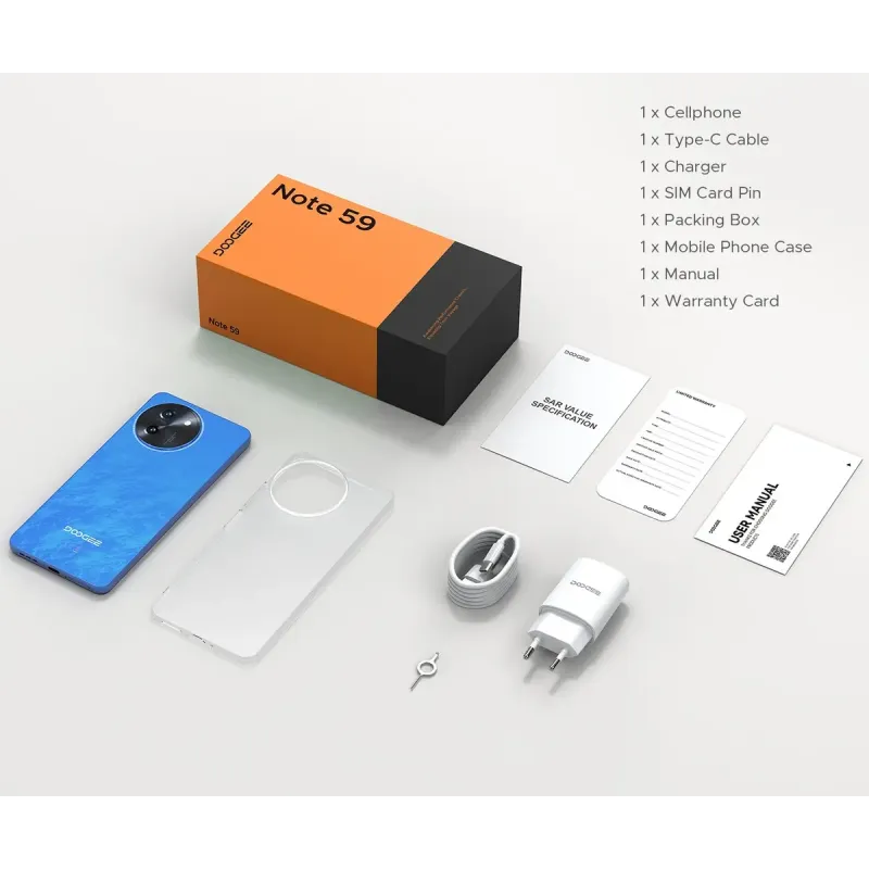 Смартфон Doogee Note 59 8/128GB Blue (6931548326328) (NOTE_59_BL)