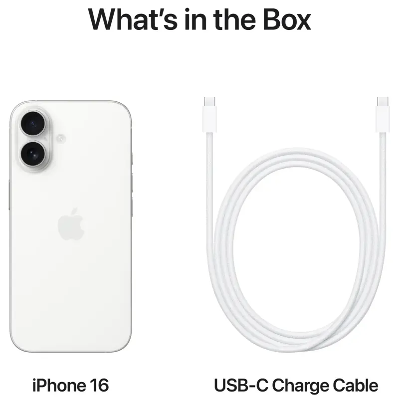 Смартфон Apple iPhone 16 128GB White (MYE93)